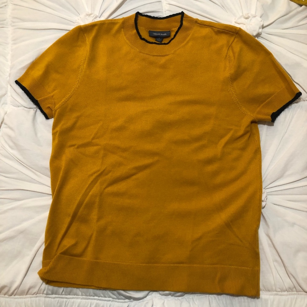 ModCloth Mustard yellow short sleeve sweater